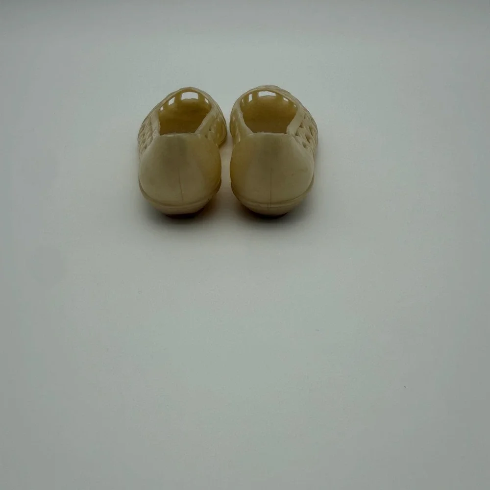 Vintage Victory Kids Jelly Shoes Size 7 Cream Ivory USA Made No. 188